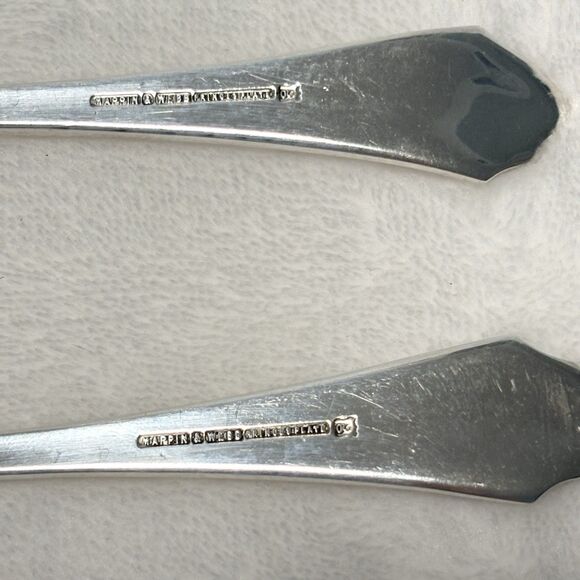 Vintage MAPPIN & WEBB Silverplate Salad Serving Set Vintage England - Picture 4 of 7